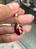 Vintage Guilloché Red Enamel and 14 Carat Yellow Gold Egg Charm