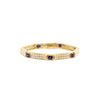 Vintage Sapphire and Diamond 18 Carat Yellow Gold Bracelet