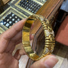 Diamond and 18 Carat Yellow Gold Statement Flexible Bangle Bracelet