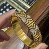Diamond and 18 Carat Yellow Gold Statement Flexible Bangle Bracelet