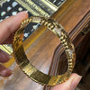 Diamond and 18 Carat Yellow Gold Statement Flexible Bangle Bracelet