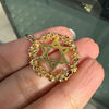 Vintage Kutchinsky Star Of David Round floral Pendant in 18K Yellow Gold, 1959