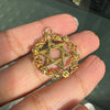 Vintage Kutchinsky Star Of David Round floral Pendant in 18K Yellow Gold, 1959