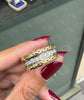 Diamond 18 Carat White and Yellow Gold Fancy Braided Wide Band Ring