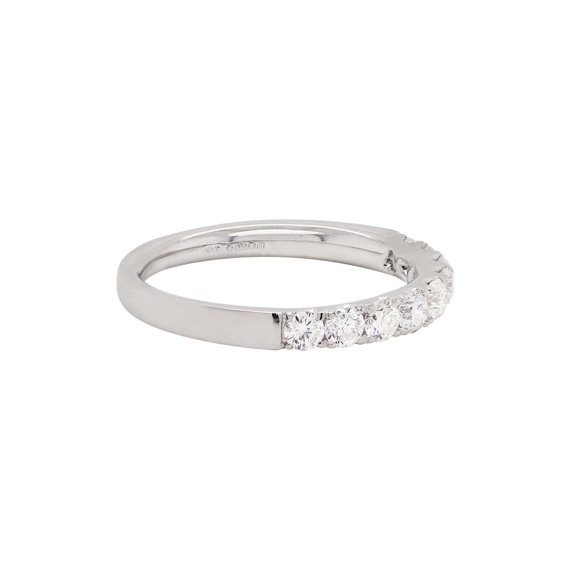 Mappin & Webb Diamond Half Eternity Platinum Ring - Tobi Gem Setting