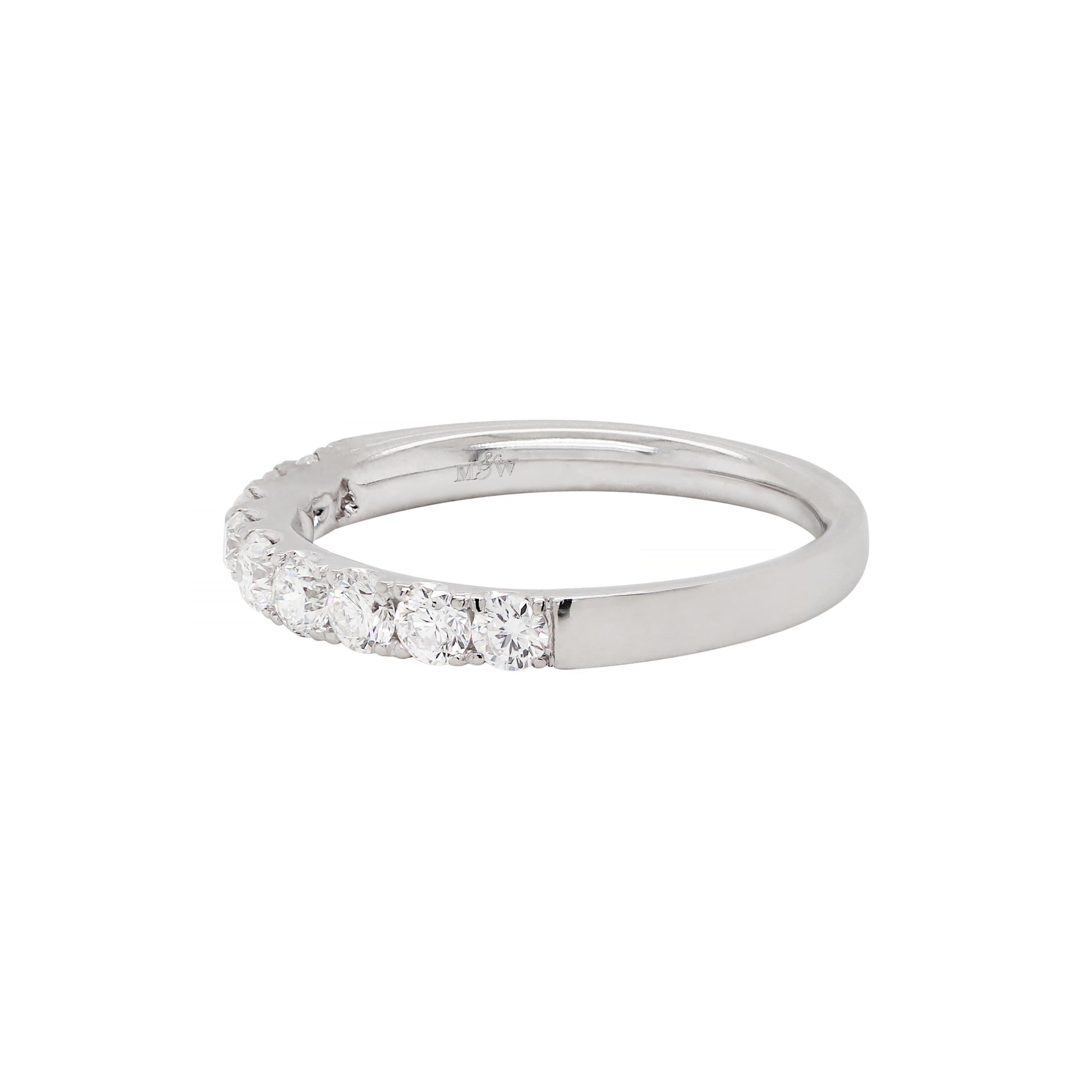 Mappin & Webb Diamond Half Eternity Platinum Ring - Tobi Gem Setting
