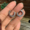 Diamond and 18 Carat White Gold Swirl Stud Earrings