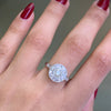 Vintage Inspired Round Old Cut Diamond 18 Carat White Gold Cluster Ring