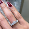 0.90 Carat H VS1 Diamond Platinum Five-Stone Engagement Ring