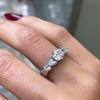 0.90 Carat H VS1 Diamond Platinum Five-Stone Engagement Ring