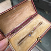 Antique Diamond, Sapphire & Ruby 9 Carat Rose Gold Bar Brooch, c.1910