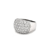 Diamond 18 Carat White Gold Bombé Cluster Dome Cocktail Ring