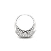 Diamond 18 Carat White Gold Bombé Cluster Dome Cocktail Ring