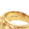 Oval Ruby 18 Carat Yellow Gold Geometric Ring