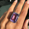 Amethyst and Diamond 18 Carat White Gold Large Cocktail Ring