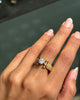 0.84ct Diamond 18 Carat White and Yellow Gold Solitaire Fancy Engagement ring