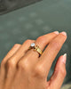 0.84ct Diamond 18 Carat White and Yellow Gold Solitaire Fancy Engagement ring