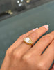 Opal and Old Cut Diamond 18 Carat Yellow Gold Navette Cluster Ring