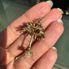 Vintage 9 Carat Yellow Gold 3D Palm Tree Charm/Pendant, 1971
