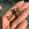 Vintage 9 Carat Yellow Gold 3D Palm Tree Charm/Pendant, 1971