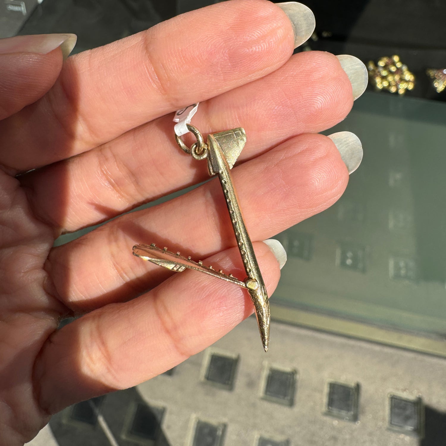 Vintage 3D Concord Charm/Pendant in 9 Carat Yellow Gold