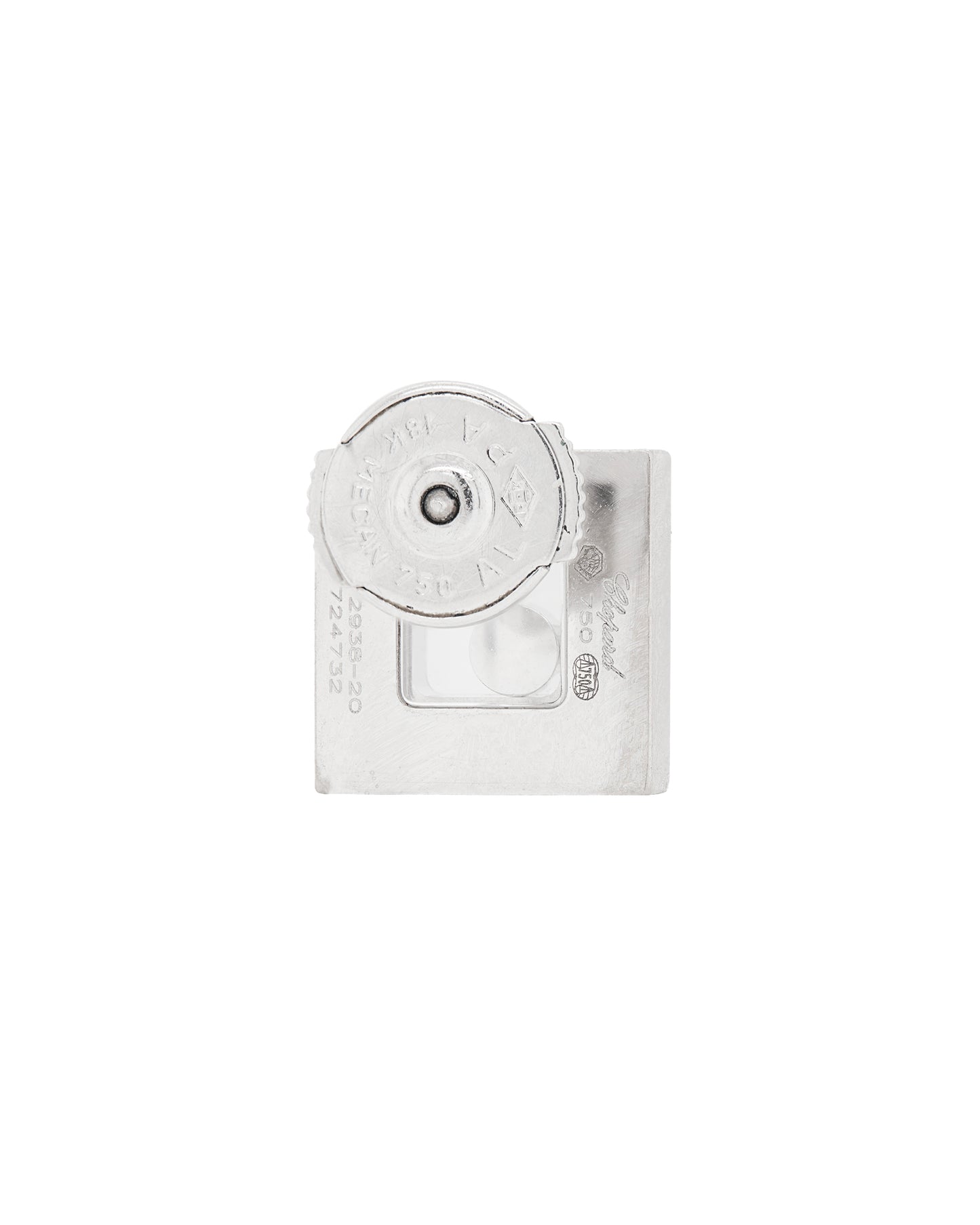 Chopard Happy Diamonds Square Stud Earrings in 18 Carat White Gold