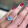 1.48 Carat Aquamarine and Diamond 18ct Gold Engagement Ring