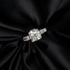 Art Deco 1.17ct Old Mine Cut Diamond Three-Stone Platinum Engagement Ring