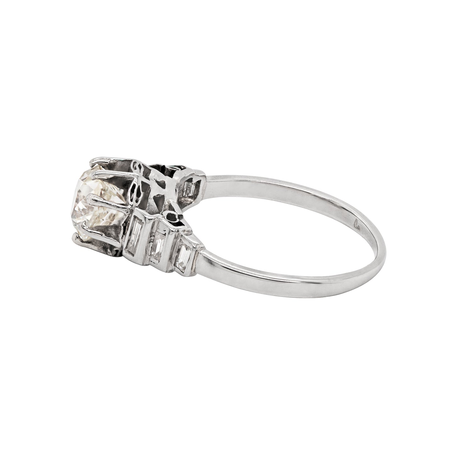 Antique Edwardian 1.15 Carat Old Cut Diamond Engagement Ring, Circa 1910
