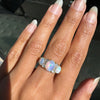 Antique Opal and Old mine cut diamond 18ct Yellow Gold Ring