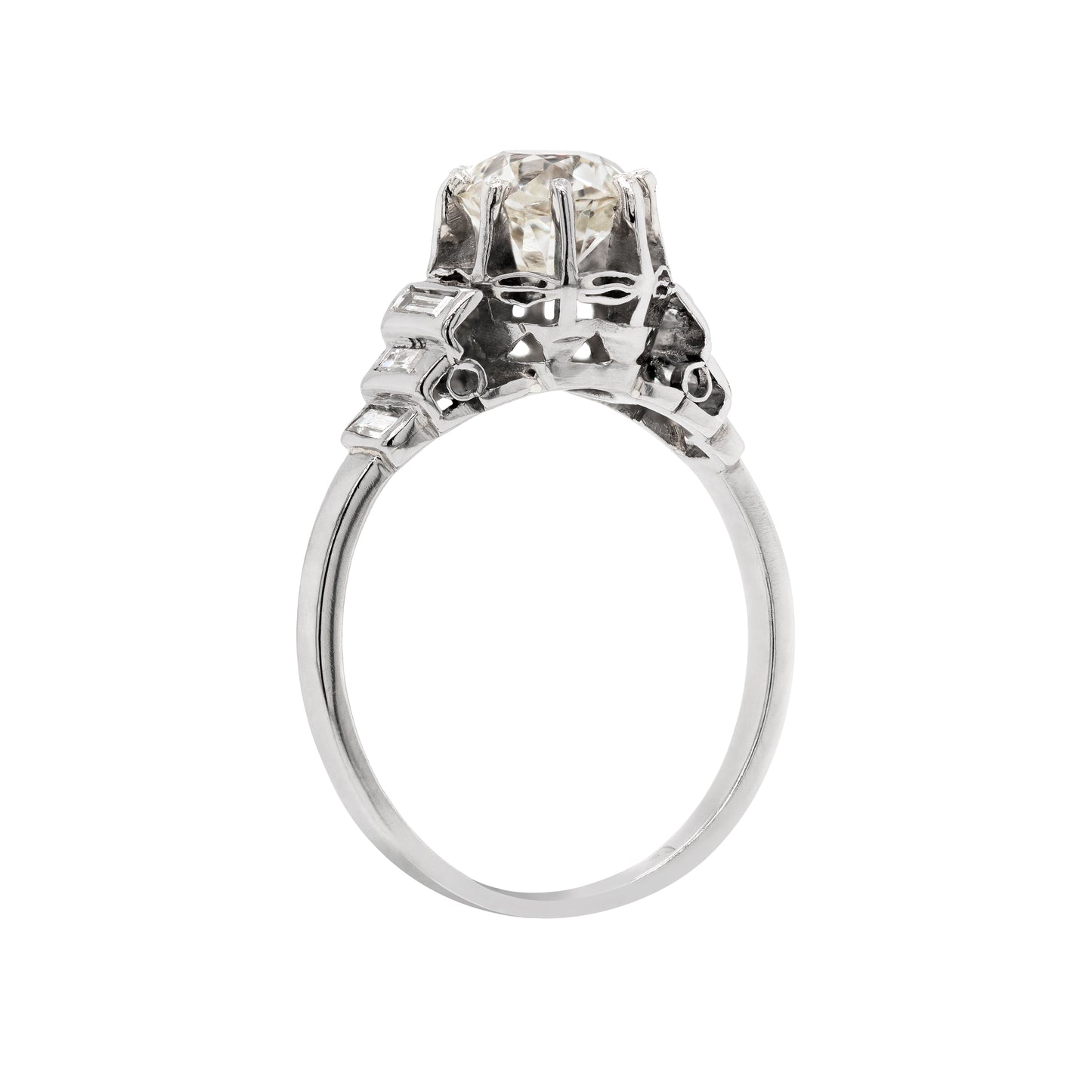 Antique Edwardian 1.15 Carat Old Cut Diamond Engagement Ring, Circa 1910