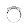 18 Carat White Gold Trilogy Diamond Cluster Engagement Ring