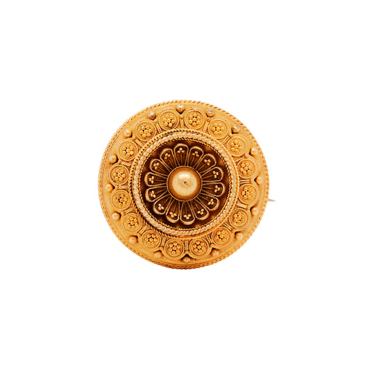 Late Victorian 15 Carat, 22 Carat Gilded Yellow Gold Keepsake Brooch