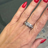 18 Carat White Gold Two-Piece Ring with Detachable Diamond Set Band