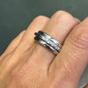18 Carat White Gold Two-Piece Ring with Detachable Diamond Set Band
