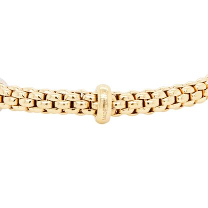 FOPE Prima Flex'it Diamond Woven Link Bracelet in 18 Carat Yellow and White Gold