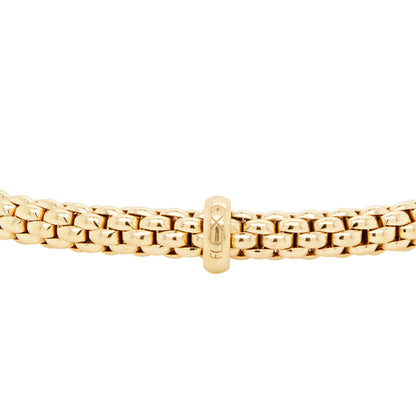 FOPE Prima Flex'it Diamond Woven Link Bracelet in 18 Carat Yellow and White Gold