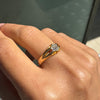 Antique Old Mine Cut Diamond & 18K Yellow Gold Solitaire Gents Ring, London 1904