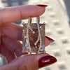 Rutilated Quartz and Diamond 18 Carat Yellow Gold Statement Pendant