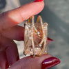 Rutilated Quartz and Diamond 18 Carat Yellow Gold Statement Pendant