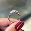 0.53ct E VS2 Diamond Three-Stone Platinum Engagement Ring