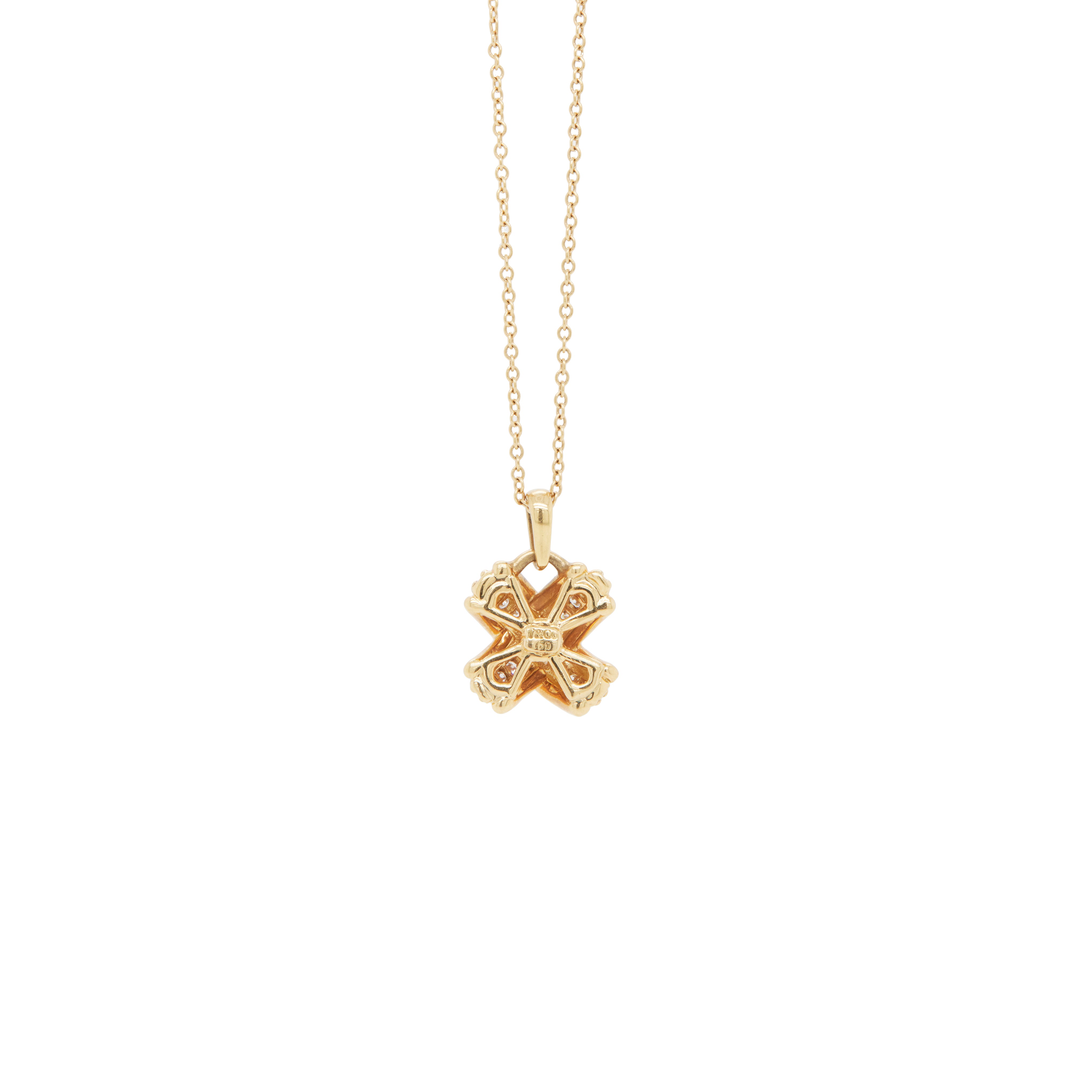 Tiffany & Co. Signature X Diamond & 18 Carat Yellow Gold 'Kiss