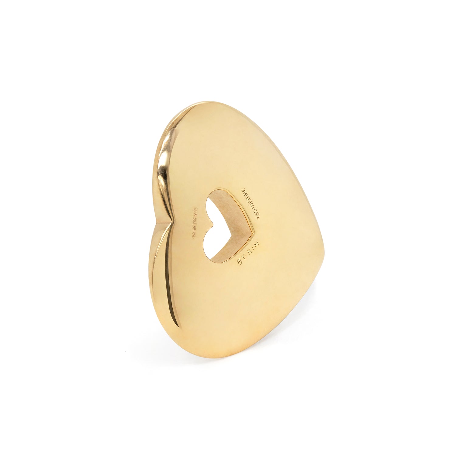Wempe by Kim Amor Manet Diamond 18 Carat Yellow Gold Heart Pendant