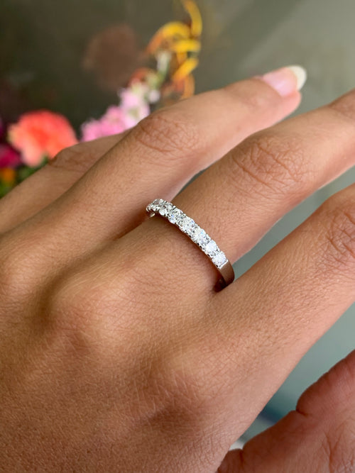 Mappin & Webb Diamond Half Eternity Platinum Ring