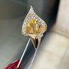 Diamond 18 Carat White and Yellow Gold Calla Lily Brooch