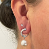 South Sea Pearl and Diamond 18 Carat White Gold Drop Earrings
