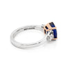 2.22ct Blue Sapphire and Diamond Platinum and Rose Gold Engagement Ring