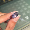 Vintage Oval Amethyst and 9 Carat Rose Gold Open Work Fixed Fob Charm, 1988