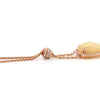 6.91ct Pear Cabochon Opal and Diamond Cluster 18ct Rose Gold Necklace