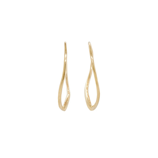 18ct Yellow Gold Tiffany & Co. Elsa Peretti Heart Shaped Hoop Earrings